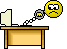 chained to desk Slack emoji