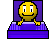 bed blue Slack emoji