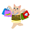 shopping cat Slack emoji