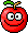 cross eyed apple red Slack emoji