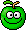 cross eyed apple green Slack emoji