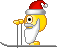 santa skiing Slack emoji