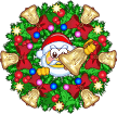 santa wreath Slack emoji