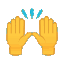 raising hands Slack emoji