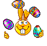 easter bunny juggle Slack emoji