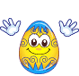easter egg waving Slack emoji