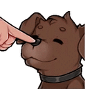dog boop Slack emoji