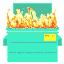 party dumpster fire Slack emoji