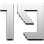 number 19 metallic Slack emoji