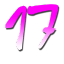 number 17 neon glow Slack emoji