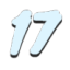 number 17 blue shadow Slack emoji
