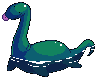 dinosaur swimming Slack emoji