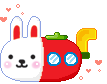 submarine bunny Slack emoji
