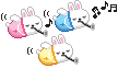 musical bunnies Slack emoji