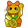 lucky cat gold Slack emoji