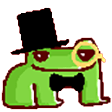 fancy frog Slack emoji