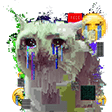 mixed media cat Slack emoji