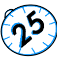 timer 25 minutes blue Slack emoji