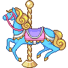 carousel horse blue Slack emoji