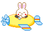airplane bunny Slack emoji