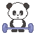 panda weightlift Slack emoji