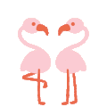 flamingo love Slack emoji