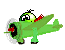 airplane green Slack emoji