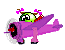 airplane purple Slack emoji