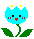 cyan tulip Slack emoji
