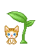 kitty leaf Slack emoji