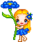 flower girl blue Slack emoji