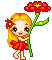 flower girl red Slack emoji
