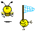catching bees Slack emoji