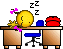 sleep on desk Slack emoji