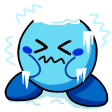 kirby frozen Slack emoji