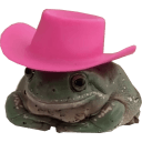 frog pink hat cowboy Slack emoji