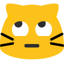 meow rolling eyes Slack emoji