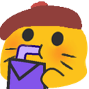meow beret sip Slack emoji