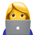 female bl technologist Slack emoji