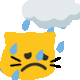 meow sad rain Slack emoji