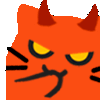 meow devil intensifies Slack emoji