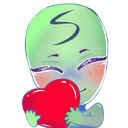 alien love Slack emoji