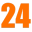 number 24 bold orange Slack emoji