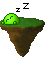 floating rock sleep Slack emoji