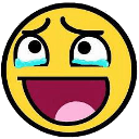 cry happy Slack emoji