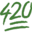 green 420 text Slack emoji