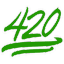 green 420 script Slack emoji