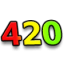 420 colorful numbers Slack emoji