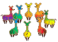 rainbow llamas Slack emoji