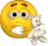 holding teddy Slack emoji